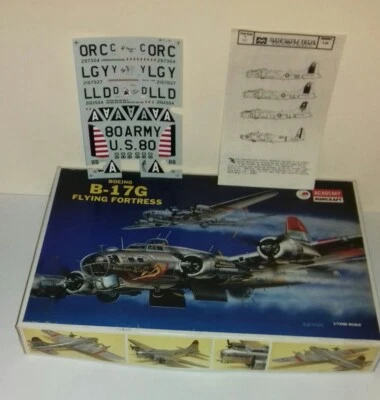 B 17 G FLYING FORTRESS  KIT 1/72 ACADEMY MINICRAFT 2143 + DECAL MICROSCALE - Immagine 1 di 4