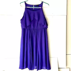 Vestido Tórrido Púrpura Informal Verano Sin Mangas Volantes Vestido, Talla 00 (US 10 M/L) - Imagen 1 de 9