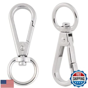 Pack of 20 Metal Swivel Clasps Lanyard Snap Hook Lobster Claw Clasp Jewelry F - Picture 1 of 5