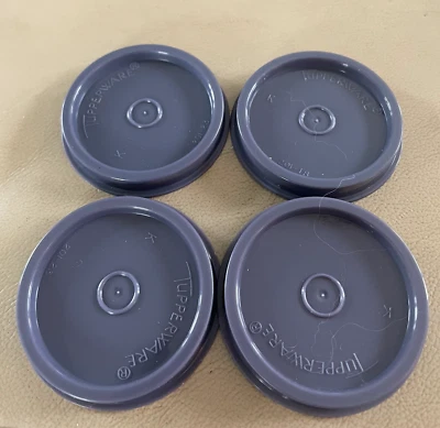 Tupperware Smidgets Set 4  Salad Dressing Sides + Clear Containers & Blue Seals - Image 1 of 2