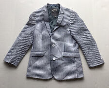 Appaman Fine Tailoring Boys  Jacket Gray White Stripe Sz 7 NWOT