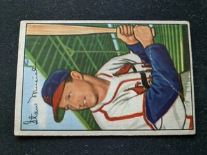 1952 Bowman Baseball Card # 196 Stan Musial (HOF) - St. Louis Cardinals (VG) - Picture 1 of 3