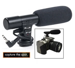 Mini Condenser Prof. Microphone For Panasonic Lumix DMC-G7 DMC-G7H DMC-GF7 - Picture 1 of 12