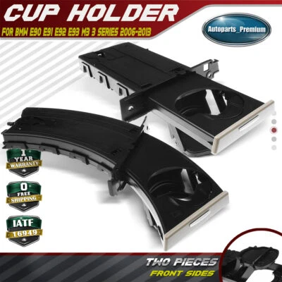 2x Portavasos Lados Delanteros Beige para BMW E90 E91 E92 E93 M3 Serie 3 06-13 Foto 1 de 4