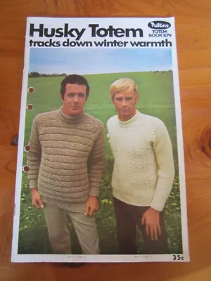 KNITTING PATTERN BOOK PATONS HUSKY TOTEM NO. 879     GREAT **** MUST SEE - Image 1 of 2