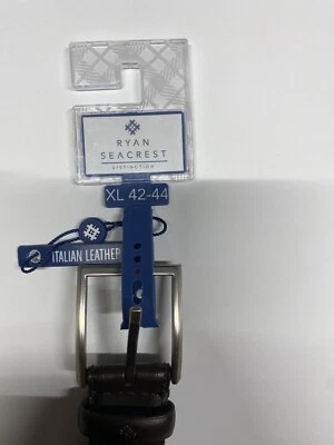 Nuevo Cinturón Ryan Seacrest Distinction Hombre Cuero Italiano XL 42-44 Marrón Foto 1 de 4