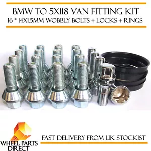 BMW Wheels to 5x118 Vivaro Trafic Primastar Ducato Fitting Kit Bolts Locks Rings - Picture 1 of 1