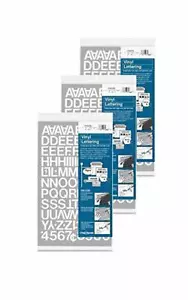 Chartpak 3/4-inch White Stick-on Vinyl Letters & Numbers (01026), 3 PACKS - Picture 1 of 1