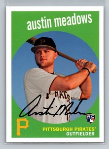 2018 Topps Heritage Austin Meadows ROOKIE CARD #19 - Pittsburgh Pirates