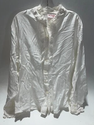 Винтажная женская блузка рубашка Joanna Plus размер 24W белая - Изображение 1 из 3