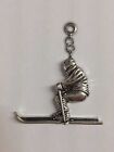 Skier with 5mm Hole to fit Pendant Charm Bracelet European refT15