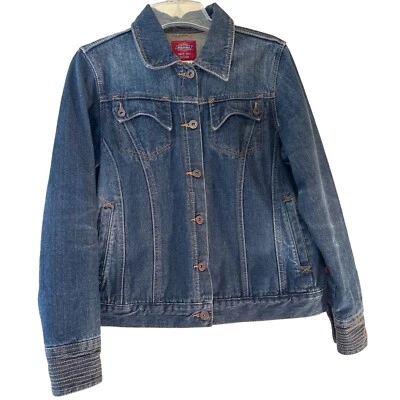 Dickies Denim Jean Jacket Ladies Size Medium Cotton Buttoned - Image 1 of 4