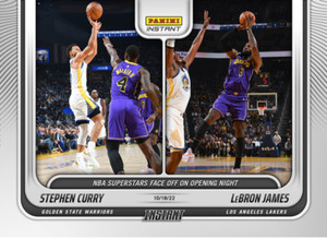 PRESALE STEPHEN CURRY LEBRON JAMES 2022 Panini Instant FACE OFF OPENING NIGHT