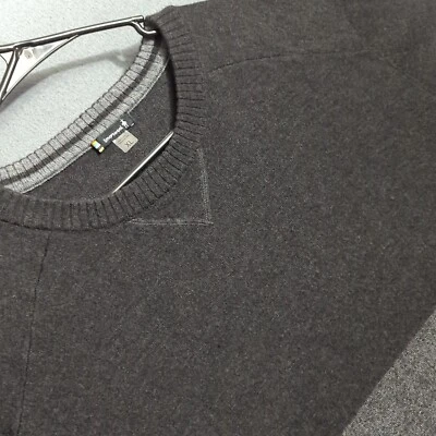 Smartwool Sweater Men's XL Black And Gray Merino Blend Sparwood Colorblock Crew - Image 1 of 4