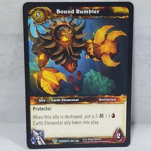 World Of Warcraft War Of The Elements Bound Rumbler 170/220 Uncommon TCG Card - Picture 1 of 2