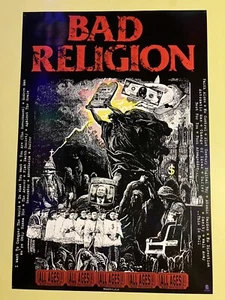 2 Sided Rare Bad Religion All Ages Poster Promo 13"x19 - Picture 1 of 6