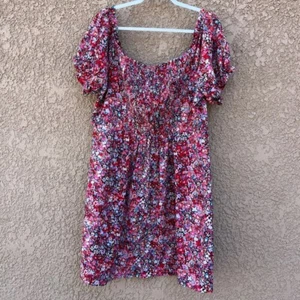 City Chic Multicolor Pink Floral Dress Women M/18 Romantic Peasant Spring Summer - Picture 1 of 9