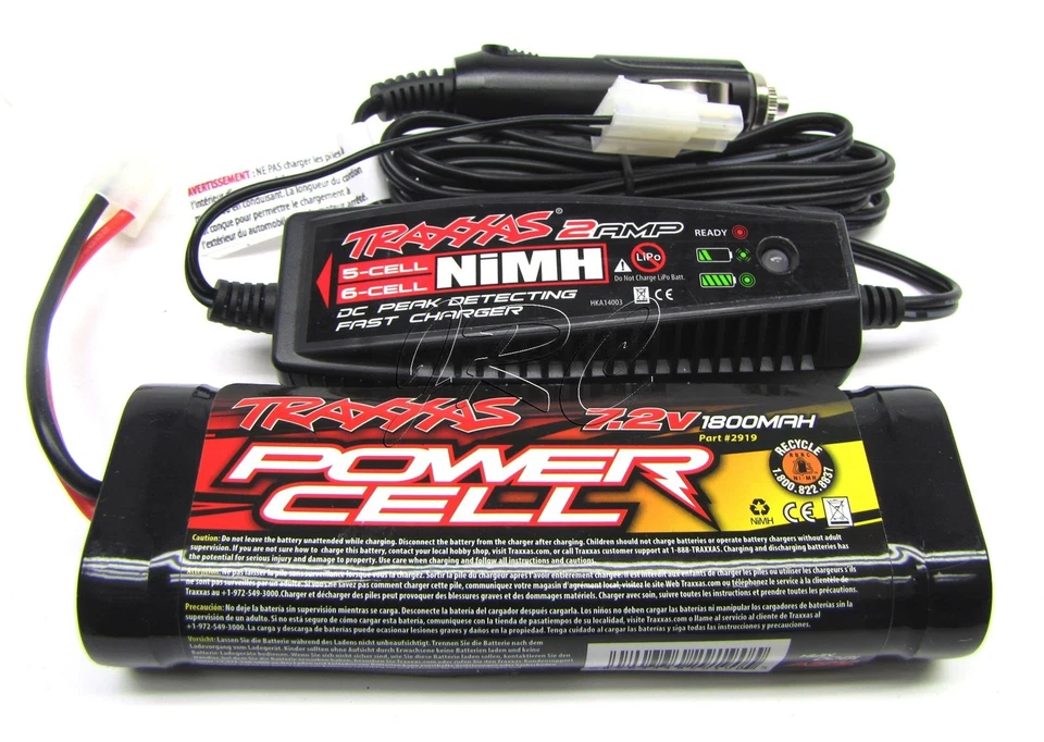 Fits Traxxas T-Maxx 3.3 49077-3 - EZ-START BATTERY & 2 AMP Charger 1800 MAh 7.2v - Image 1 of 1