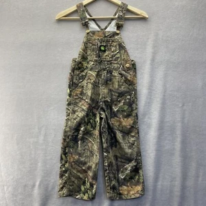 John Deere Mossy Oak Break Up Country Camo Bib Overalls Camouflage Kids 5 Hunt - Picture 1 of 13