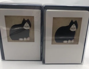 Set Of 2 Cats Fiddlesticks Sakura Blank Note Cards/ Envelopes 18xt Per Box - Picture 1 of 5