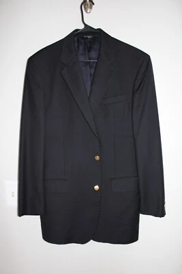 NAVY-BLUE JOS. A. BANK 100% WOOL GOLD METAL BUTTON BLAZER JACKET 42L sport coat - Image 1 of 4