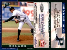 Jose De La Cruz 2007 Grandstand Princeton Devil Rays #10 RC Card *AutographDen*