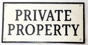 New Cast Iron Private Property Sign - Picture 1 of 5