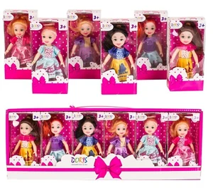 Princesa Set 6 X Mini Muñeca 12cm en Caja Regalo para Casa De Muñecas - Imagen 1 de 3