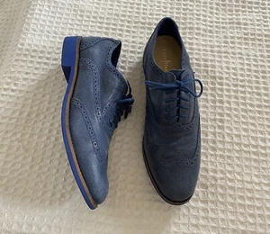 COLE HAAN D38876 Alisa Blue Denim Wingtip Oxfords Lace-up Shoes - women’s 11 B - Picture 1 of 9