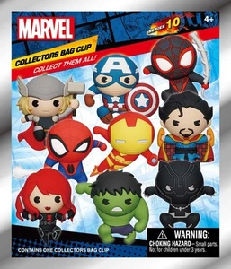 Marvel Classic 3D Foam Bag Clip Collectible Brand New Collectibles - Imagen 1 de 3
