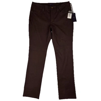 NYDJ Alina Super sculpting Skinny Leggings 6P Dark brown Brushed fabric Mid rise - Image 1 of 4