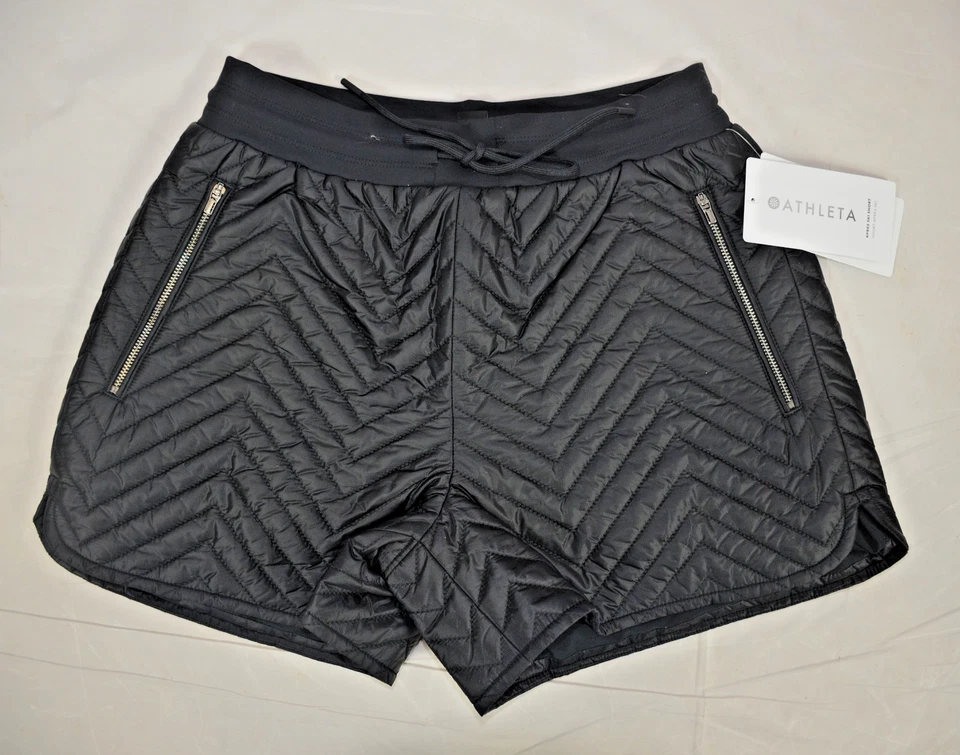 MSRV 0 (XS) Athleta Black Apres Quilted Ski Short Cold Weather #467120