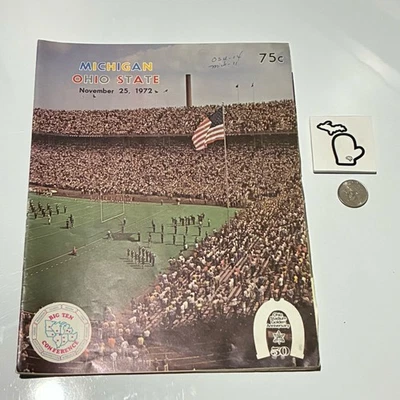 1972 Ohio State Buckeyes v Michigan Wolverines Original Football Program OSU FR+ - Image 1 of 4