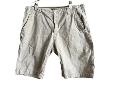 Shorts chino Plugg Flex branco masculino tamanho 34 bolsos de algodão clássico - Imagem 1 de 4