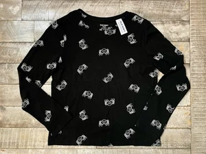 Old Navy Halloween Shirt Heart & Soul Black Long Sleeve Softest Tee Girls XXL - Picture 1 of 8