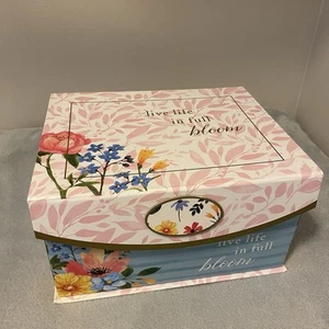 Used Live Life in Full Bloom Home Decorative Box Storage with Openable Cover - Picture 1 of 15