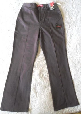 Calça GLORIA VANDERBILT tamanho 8 marrom elástica frente plana algodão elastano NOVA COM ETIQUETAS - Imagem 1 de 4