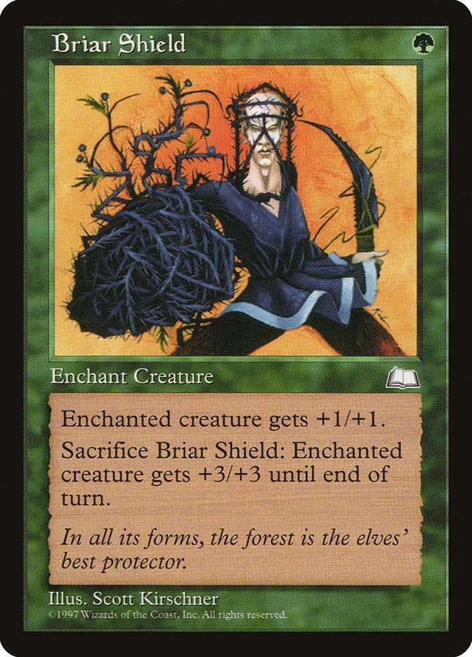1997 Briar Shield Weatherlight MTG Magic the Gathering Card LP - Image 1 of 1