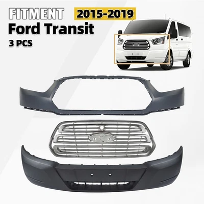 Front Bumper Cover Assembly kit Grille Set for Ford Transit-150 250 2015/2019 - Image 1 of 4