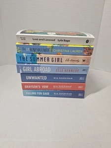 Adult Book Lot Of 7, Mia Sheridan, Elle Kennedy, Paperback - Picture 1 of 3