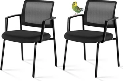 Pack de 2 sillones plegables apilables - respaldo de malla tapizado tela pila C... Foto 1 de 4