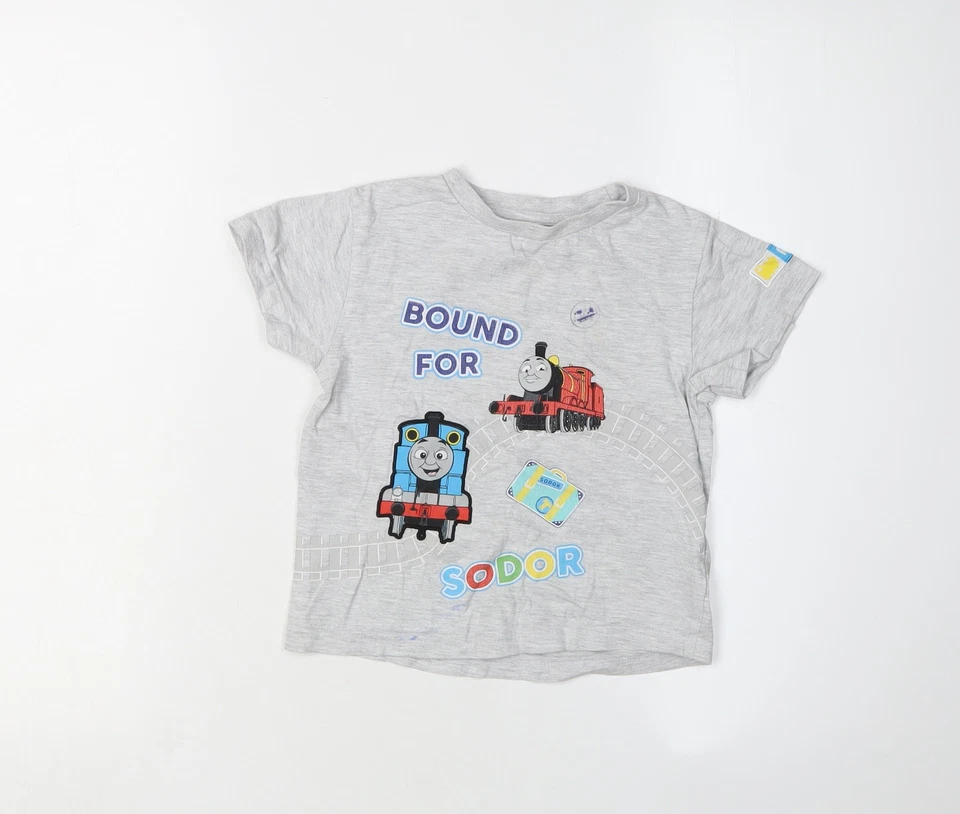 Character.com Boys' Grey Thomas T-Shirt, 2-3 Years, Graphic Print — 第 1/4 张图片