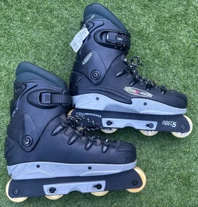 Hard x Corr Aggressive Inline Skates Roller Blades ABEC 5 - Size 8 Vintage Retro - Picture 1 of 21