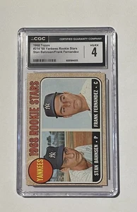1968 Topps Yankees Rookies Card CGC Graded 4 VG/EX Cash Back !! - Picture 1 of 2