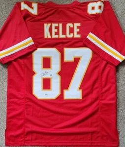 Travis Kelce Signed Autographed Kansas City Chiefs Custom Jersey w/ COA - Picture 1 of 7