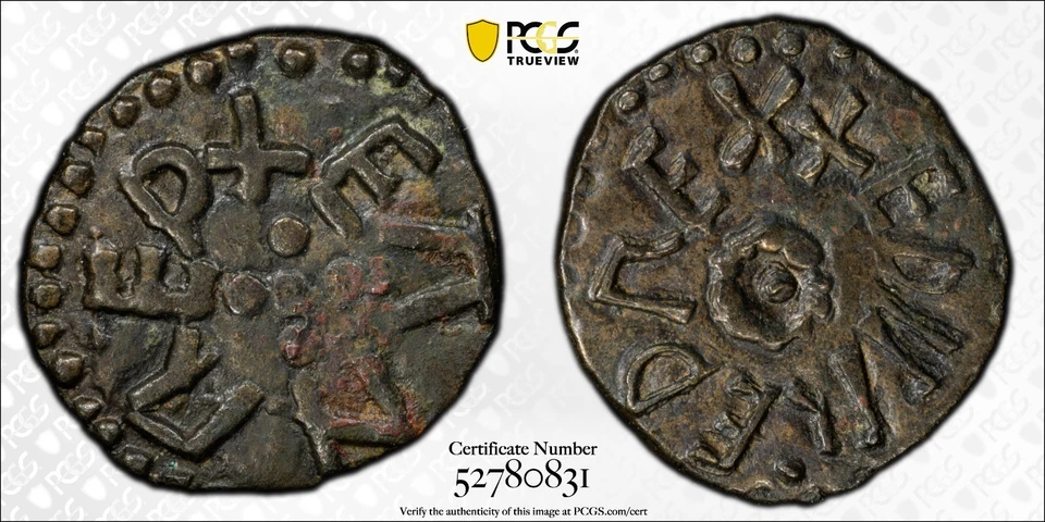 Aethelred II of Northumberland first reign styca. Moneyer Eanred. 841-844 - Image 1 of 1