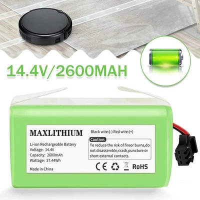 MARKENLOS 2600mAh 14.4V Li-ion Ersatzakku Kompatibel mit Tesvor X500 Ecovacs Deebot N79