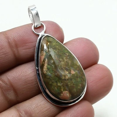 Unakit Edelstein handgefertigt Verlobungsgeschenk einzigartiger Schmuck Anhän... - Bild 1 von 4