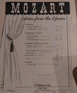 Voi Che Sapete Aria by Mozart For Soprano Voice G. Schirmer Vintage Sheet Music - Picture 1 of 3
