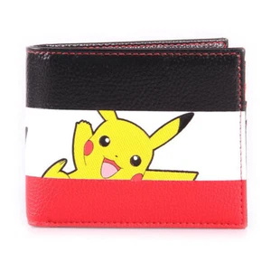 Pokemon Pikachu gestreifte dreifarbige All-Over-Druck zweifach gefaltete Geldbörse, männlich - Bild 1 von 4